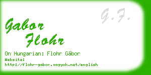 gabor flohr business card